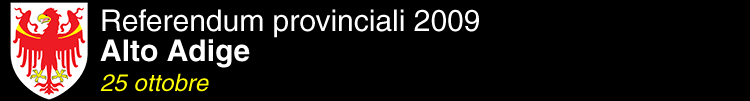 Referendum 2009 - Provincia di Bolzano | 25 ottobre 2009